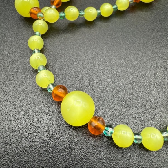 Moonglow Cateye 1970s Beaded Necklace Long - Picture 4 of 14